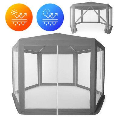 MultiGarden Vrtni paviljon/šator s mrežom protiv komaraca, 2x2x2m, Sivi