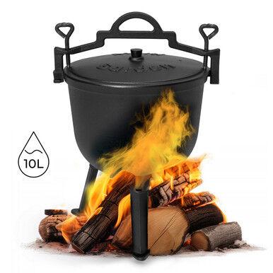 MultiGarden Lijevanoželjezni stojeći kotao, 10L, Crni