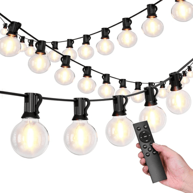 Bauerkraft Vrtna LED rasvjeta s girlandoms, 25 žarulja, 9W, 15m, Crna