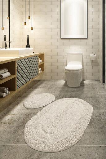 L'essential Maison Set otirača za kupatilo Macoroni, 2 komada, Bež