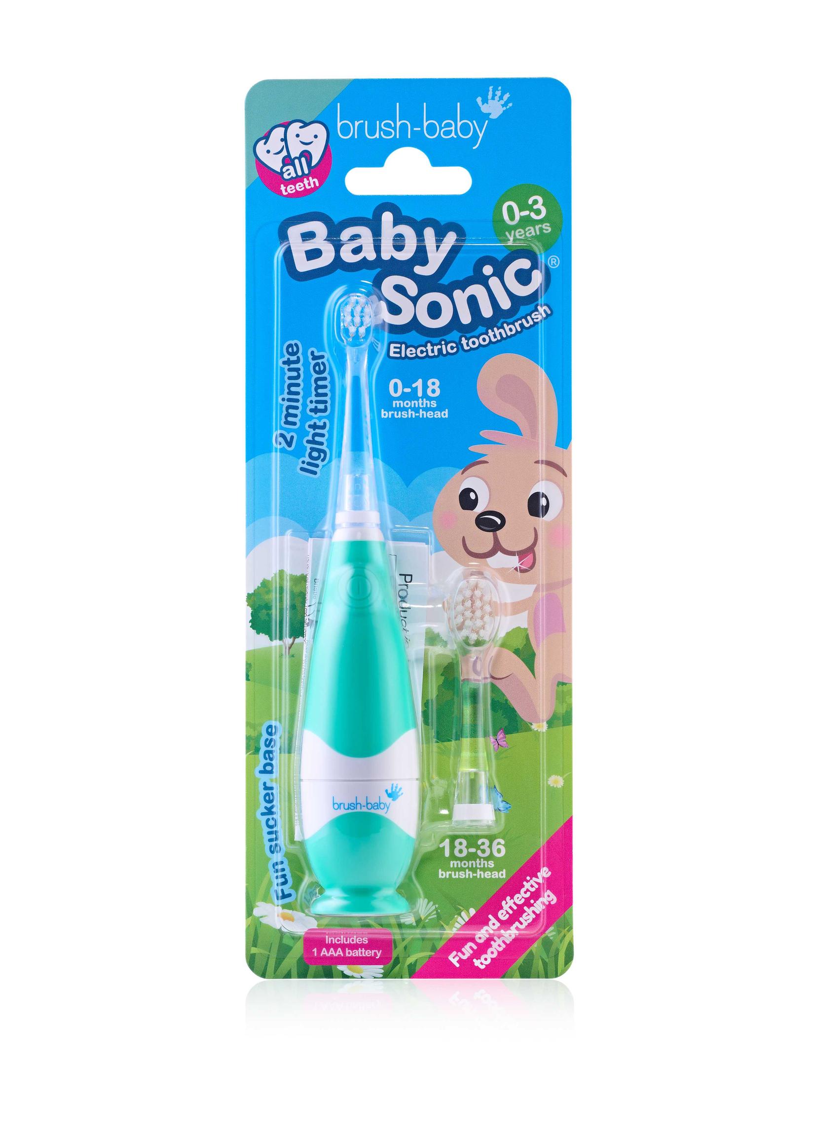 Brush-Baby Električna četkica za zube BabySonic, 0-3 god, Tirkizna