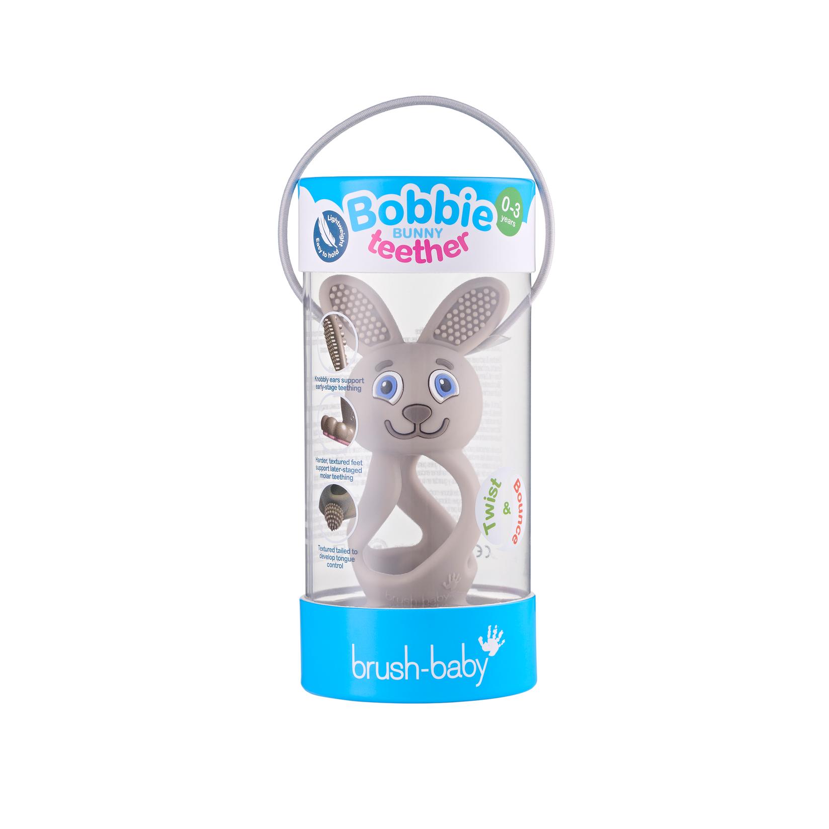 Brush-Baby 3D Glodalica za zube Bobbie Bunny, Siva