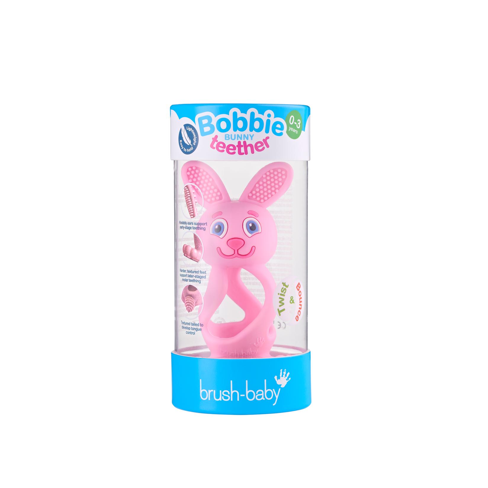 Brush-Baby 3D Glodalica za zube Bobbie Bunny, Ružičasta