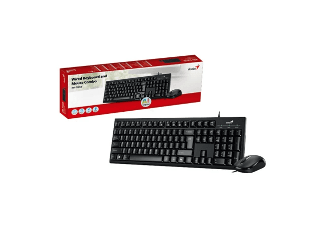GENIUS KM-100SE USB YU Crna tastatura + USB crni miš