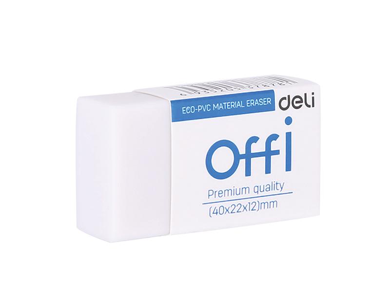 DELI gumica za brisanje Offi EH03010, 40x22x12 mm, bijela