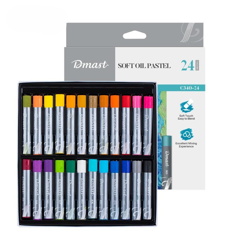 Dmast Set mekih uljanih pastela EC340-12, 24 dijela