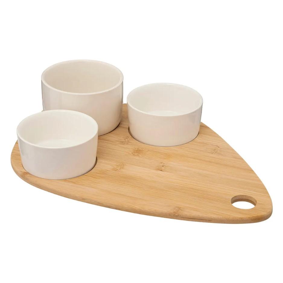 SECRET DE GOURMET Set za predjelo, Porculan-bambus, Bijela