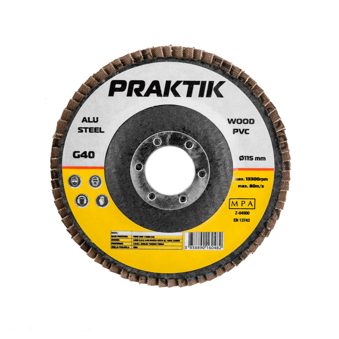 PRAKTIK Lamelarni fiber disk fi 115 mm/G40 P007