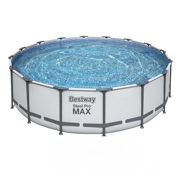 BESTWAY Porodični dvorišni bazen 549x122cm sa čeličnim okvirom 56462 sivi