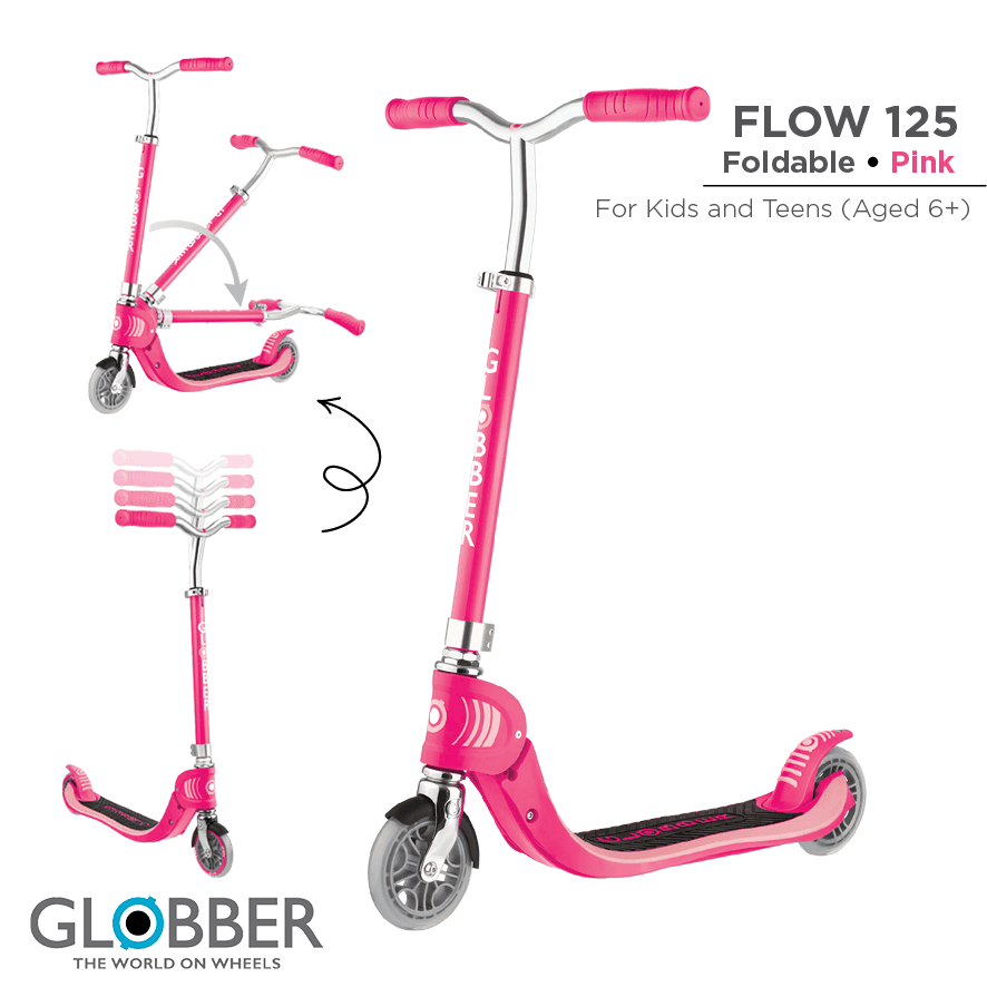 Globber Scooter FLOW SKLOPIVI 125 Roza