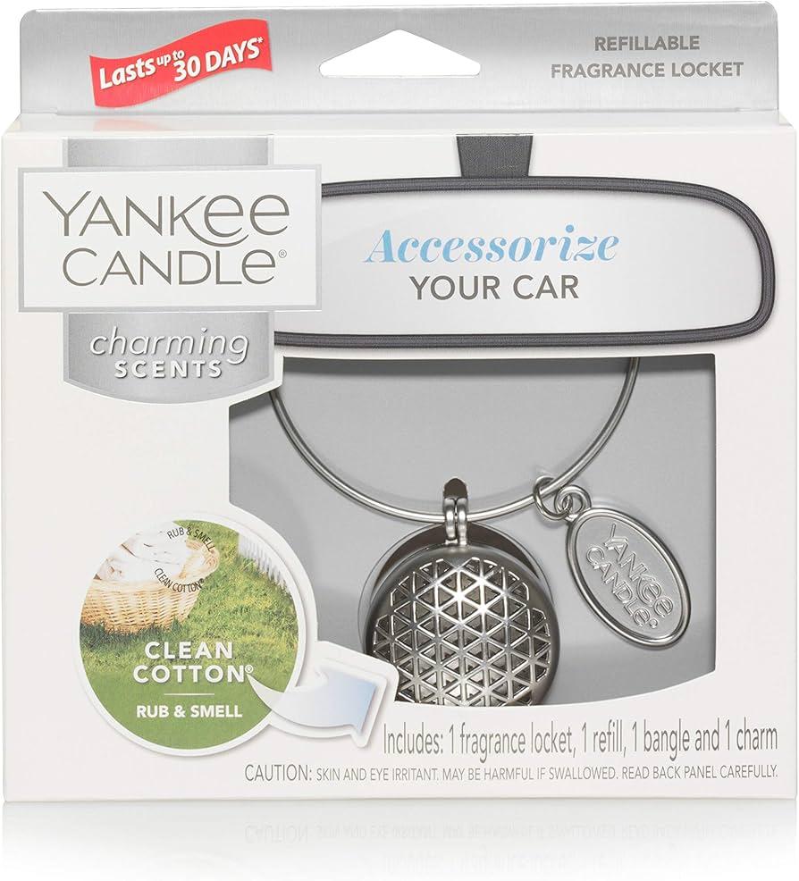 Yenkee Candle Miris auto sa ukrasnim dodatkom  Geometric Clean Cotton Set