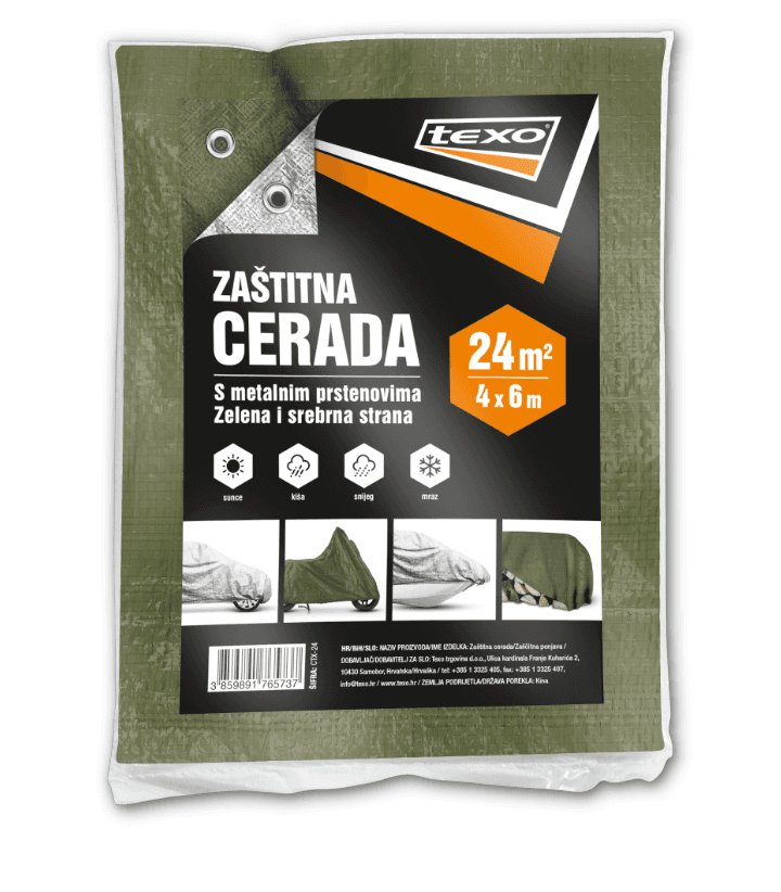 Texo Zaštitna cerada CTX-24, 4x6m, 24m2