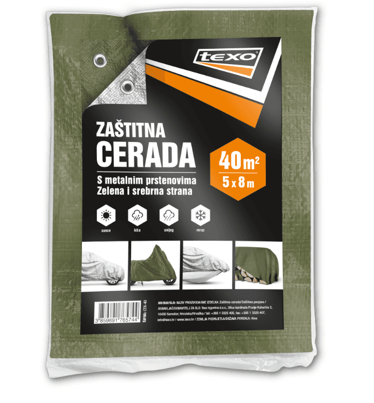 Texo Zaštitna cerada CTX-40, 5x8m, 40m2