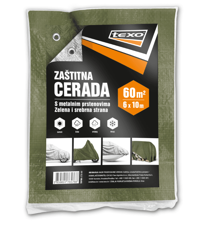 Texo Zaštitna cerada CTX-60, 6x10m, 60m2