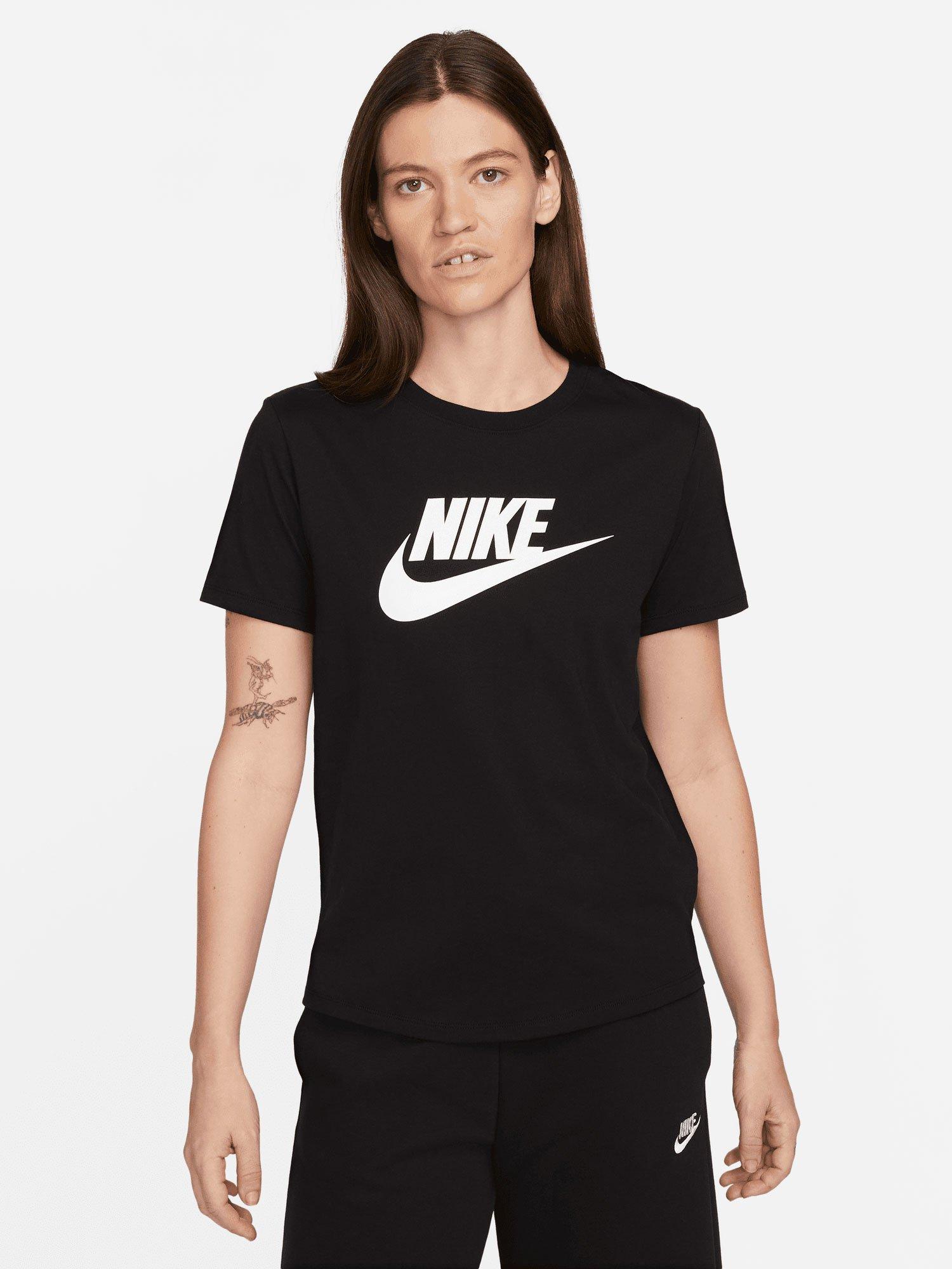 Nike Ženska majica W Nsw Essntl Icn Ftra, DX7906-010, Crna